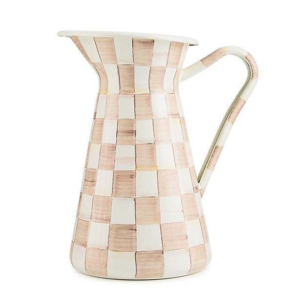MacKenzie-Childs Mocha Check Large Practical Pitcher | MacKenzie-Childs