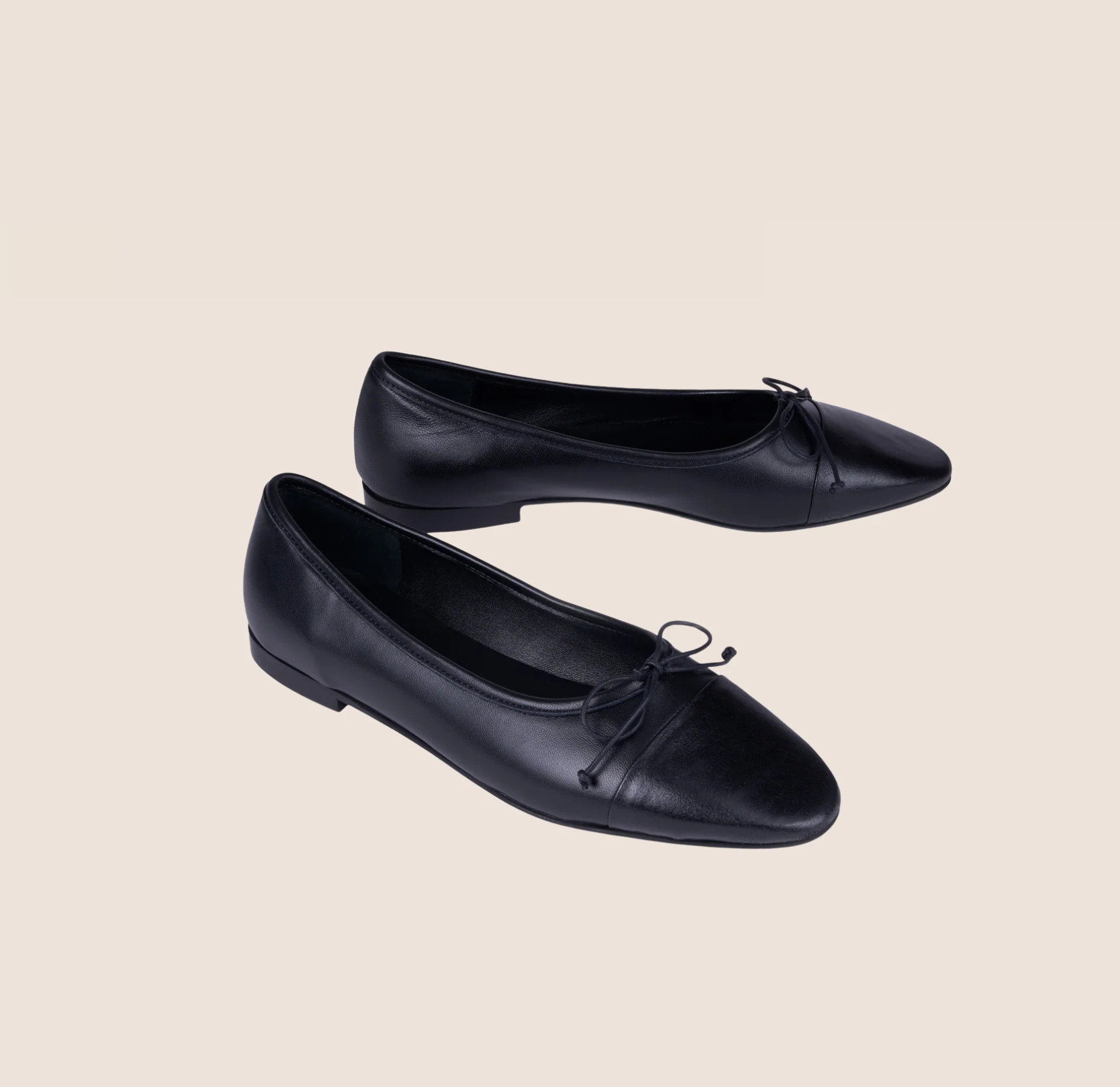 Como Black Leather Flats | A. Soliani | Made in Italy | A.Soliani