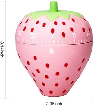 Kitchen Timer Mechanical Cute Fruit Vegetable Timer No Batteries Required Wind Up 60-Minutes Dial... | Amazon (US)