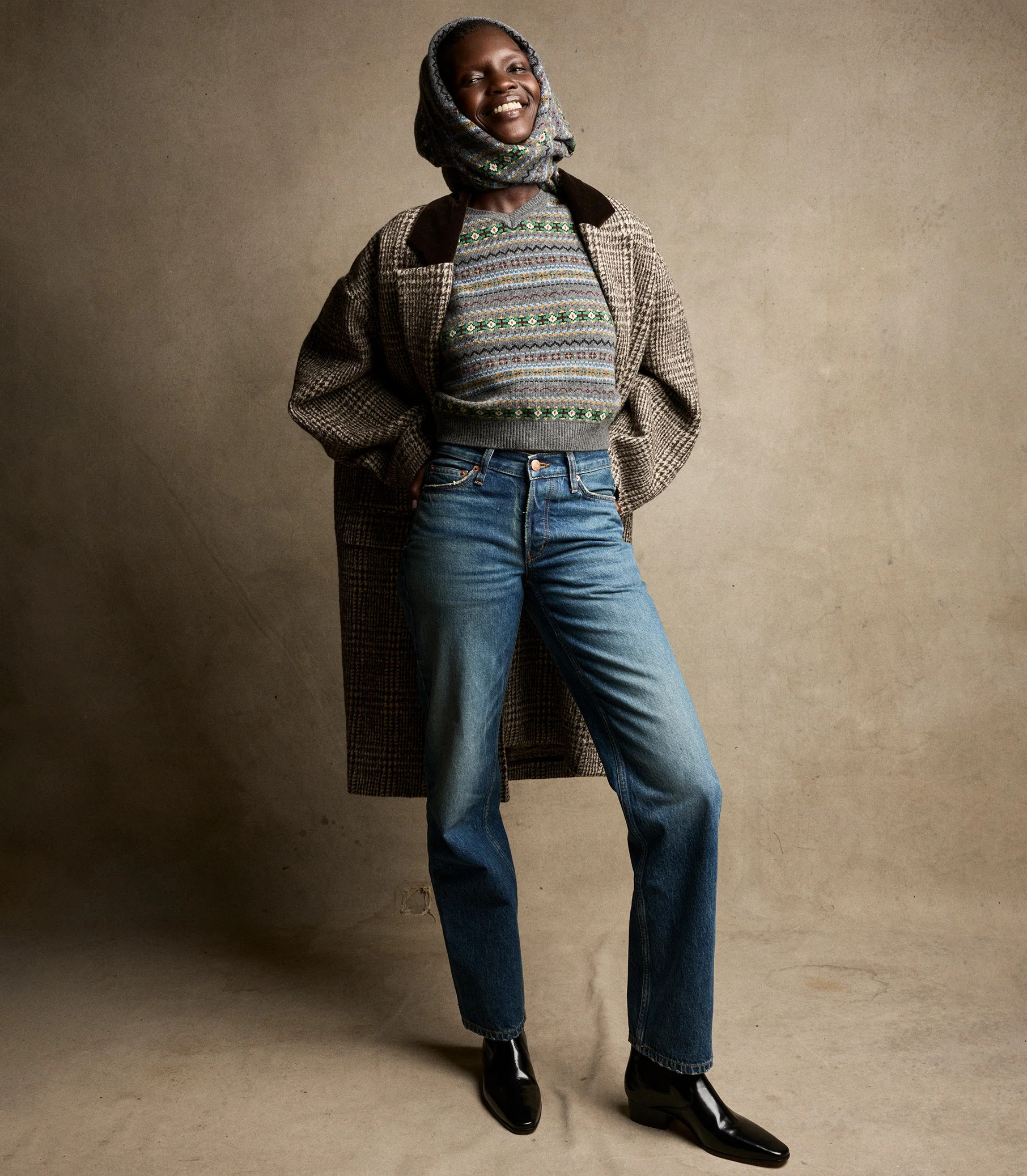 Dover Coat - Lascelle Houndstooth Check | DÔEN | DOEN