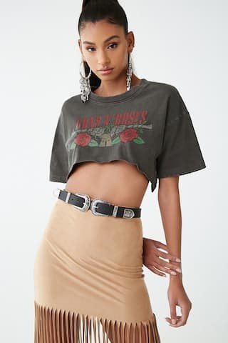 Faux Suede Fringe Skirt | Forever 21 (US)