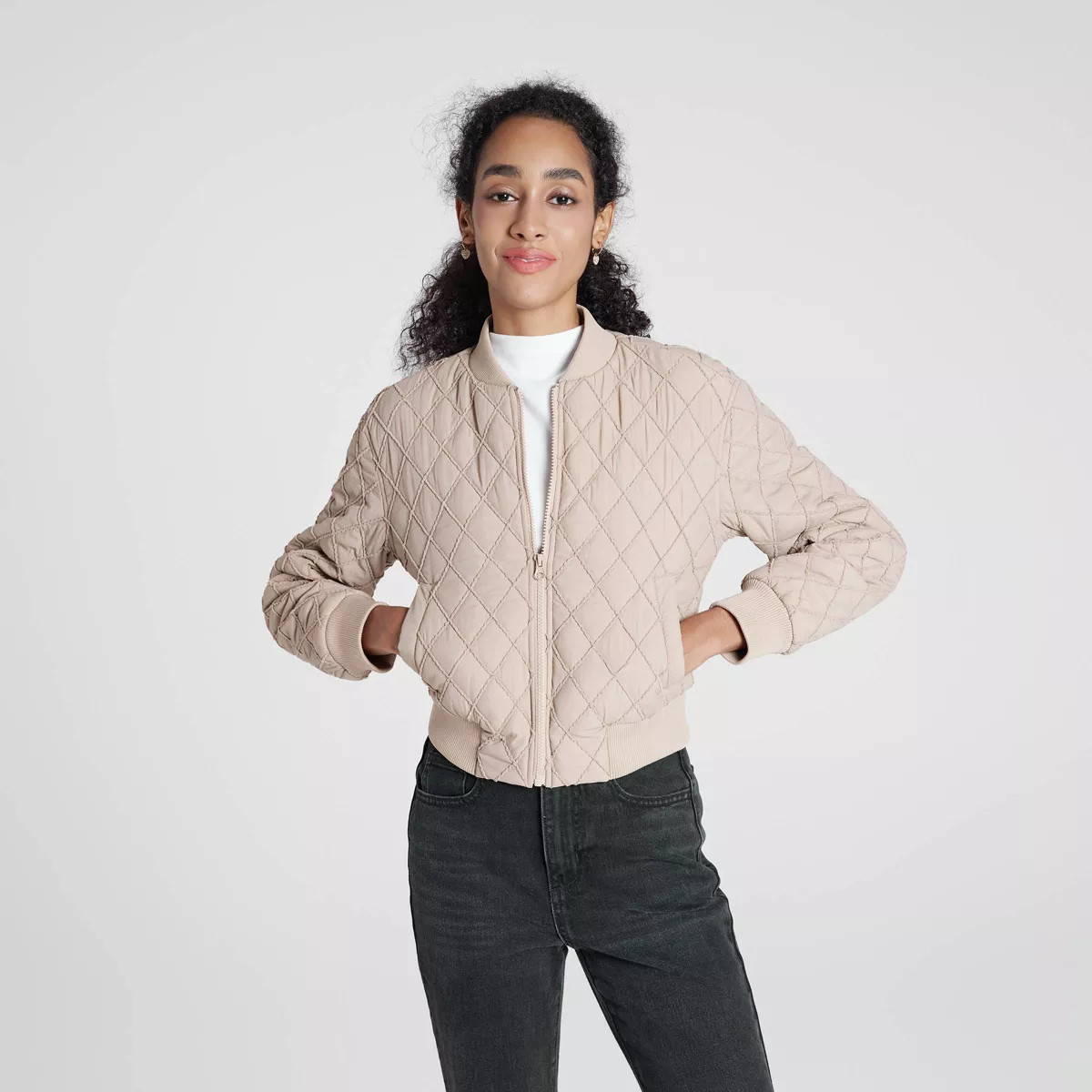 Women's Quilted Bomber Jacket - Wild Fable™ | Target