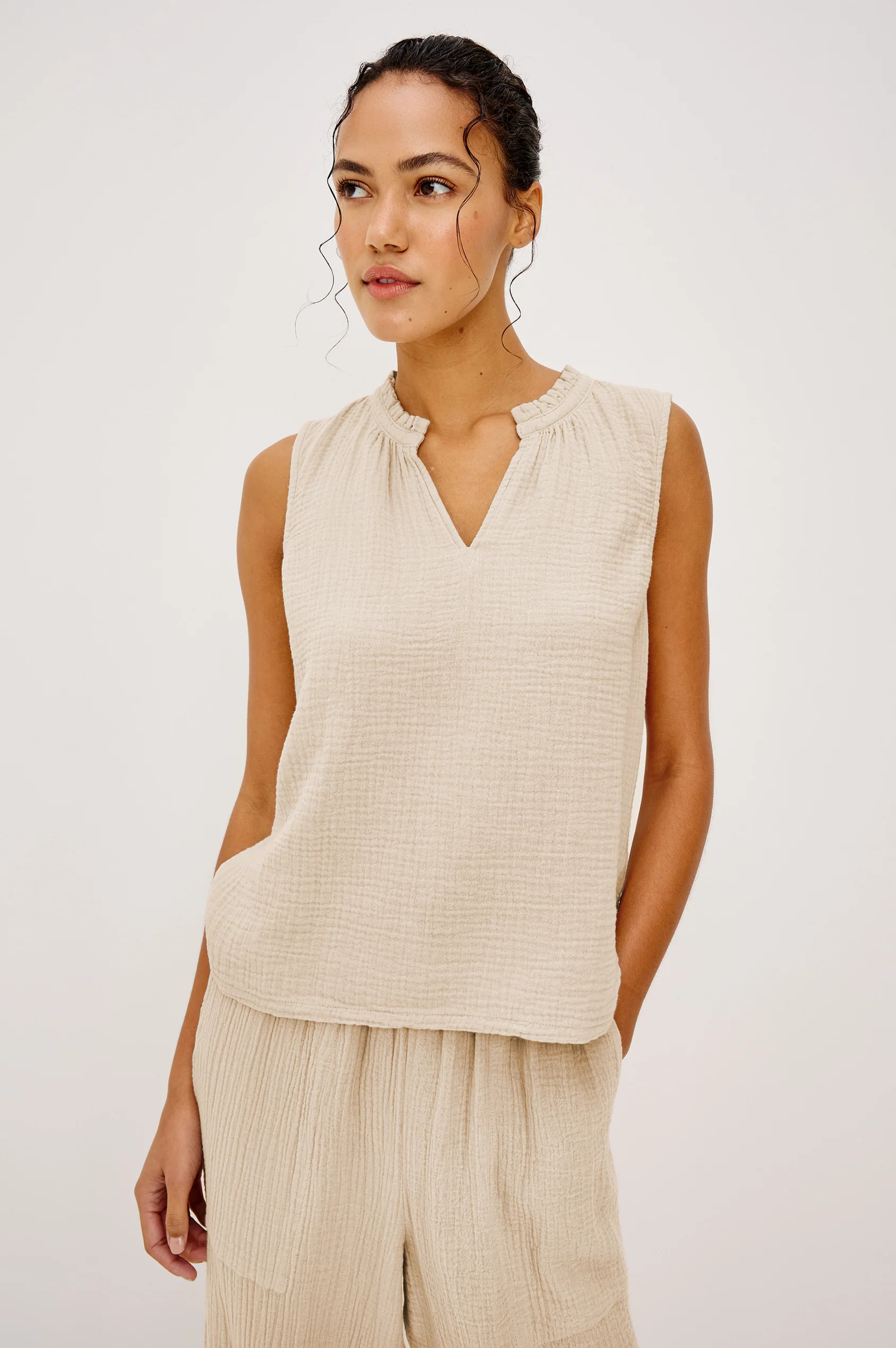 CHRISTY TOP - FLAX | Rails