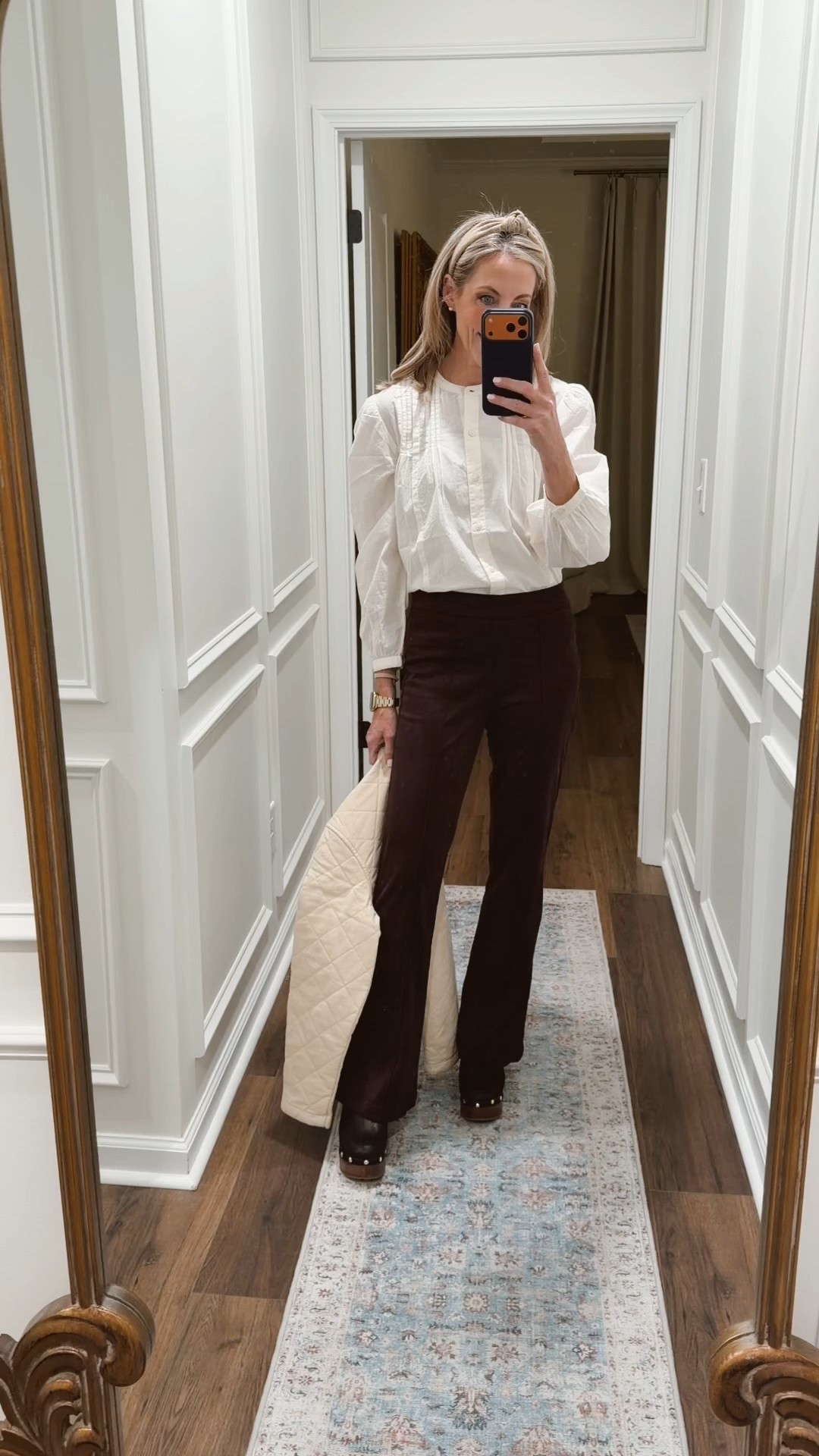 These faux suede pants are a Luxe look with the ease of pull on style for under $20. Comes in two colors. I am wearing a size small. I paired with this pin tuck blouse ($14). For a total look under $35. 😳

#LTKValentine #LTKdayinmylife #LTKootd