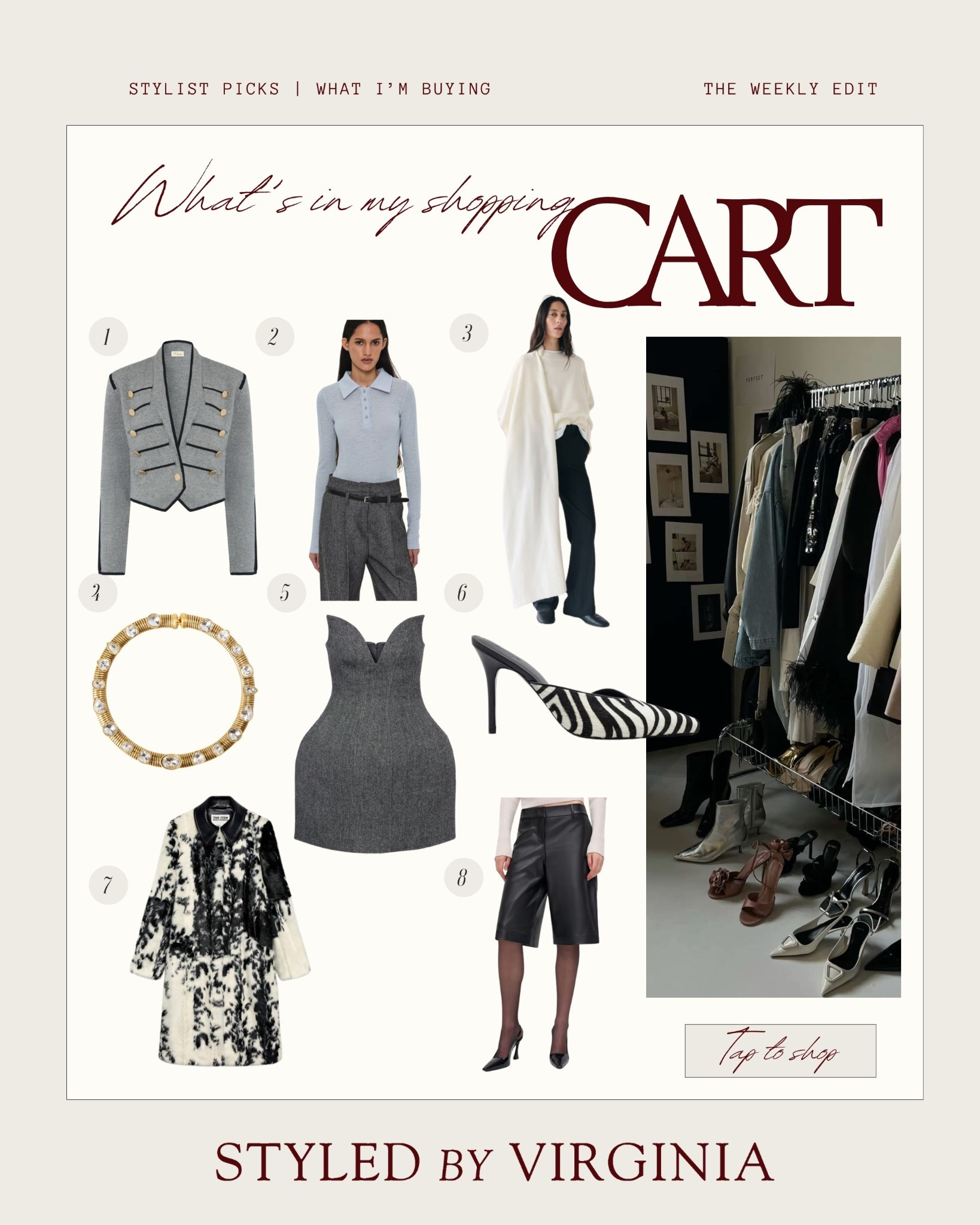 A peak at what's currently in my cart

#elevatedstyle 
#luxuryinspired 
#modernwardrobe 