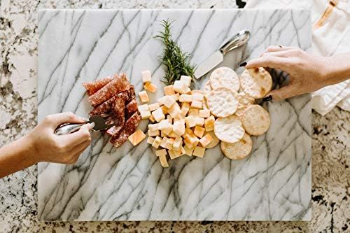 Villa Acacia Marble Cutting Board - 20 x 16 Inch Marble Slab Pastry Board for Charcuterie, Cheese, D | Amazon (US)