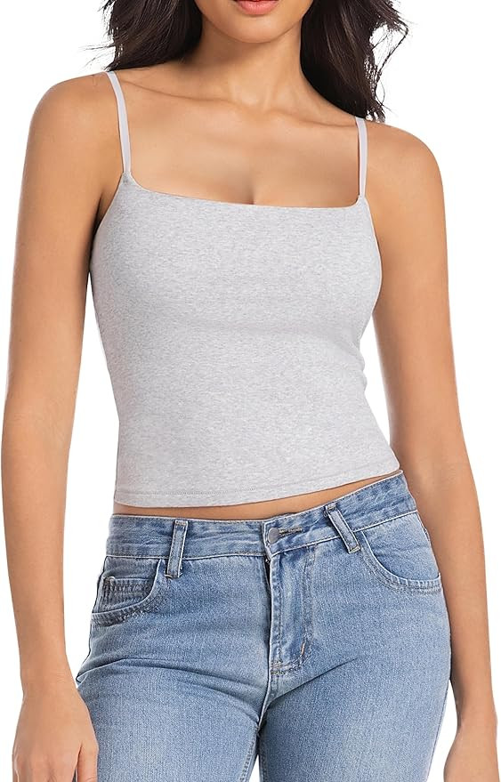 Abonlen Women's Sleeveless Adjustable Spaghetti Strap Tank Top | Amazon (US)