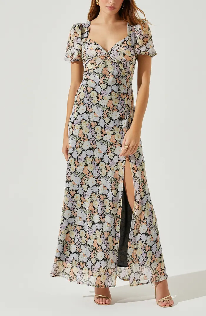 Sweetheart Neck Maxi Dress Long Floral Dress Long Maxi Wedding Guest Dress Maxi Dresses 2024 | Nordstrom