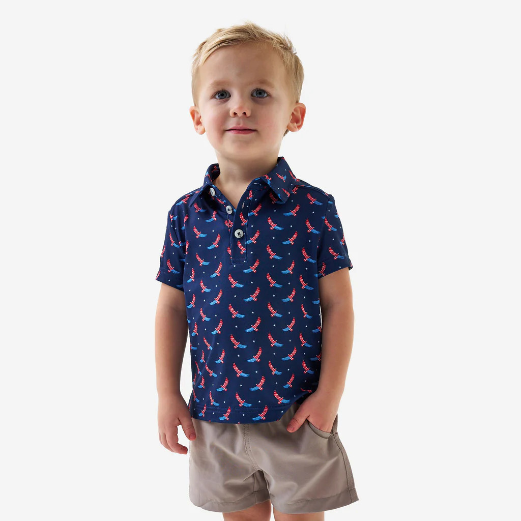Youth Performance Polo - USA Eagle | BURLEBO