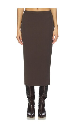 Matte Jersey Midi Pencil Skirt in Bark003 | Revolve Clothing (Global)