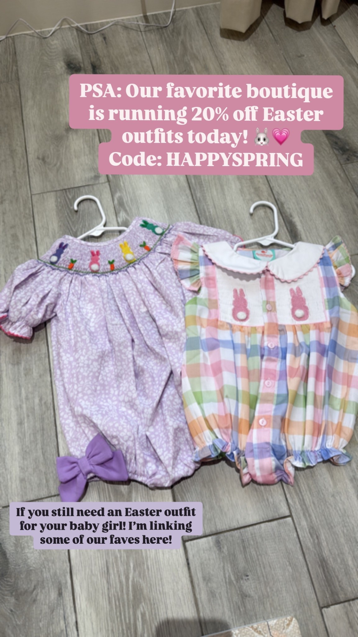 Easter outfits are 20% off from our favorite boutique The Smocked Flamingo!🦩 💗🐰 Code: HAPPYSPRING

Baby girl Easter outfits, baby bubbles, bloomer sets

#LTKKids #LTKBaby #LTKFindsUnder50