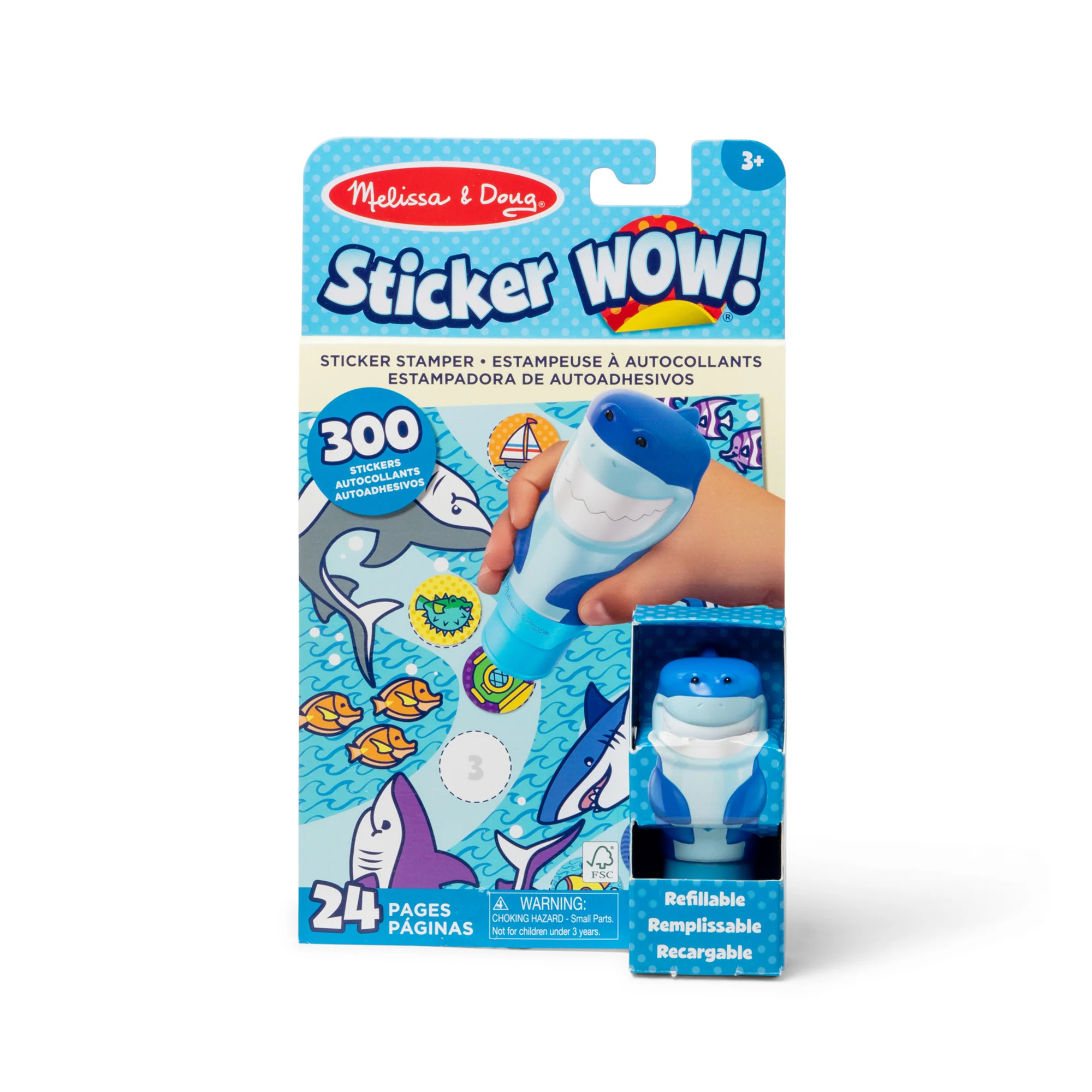 Sticker WOW!™ Activity Pad & Sticker Stamper - Shark | Melissa and Doug
