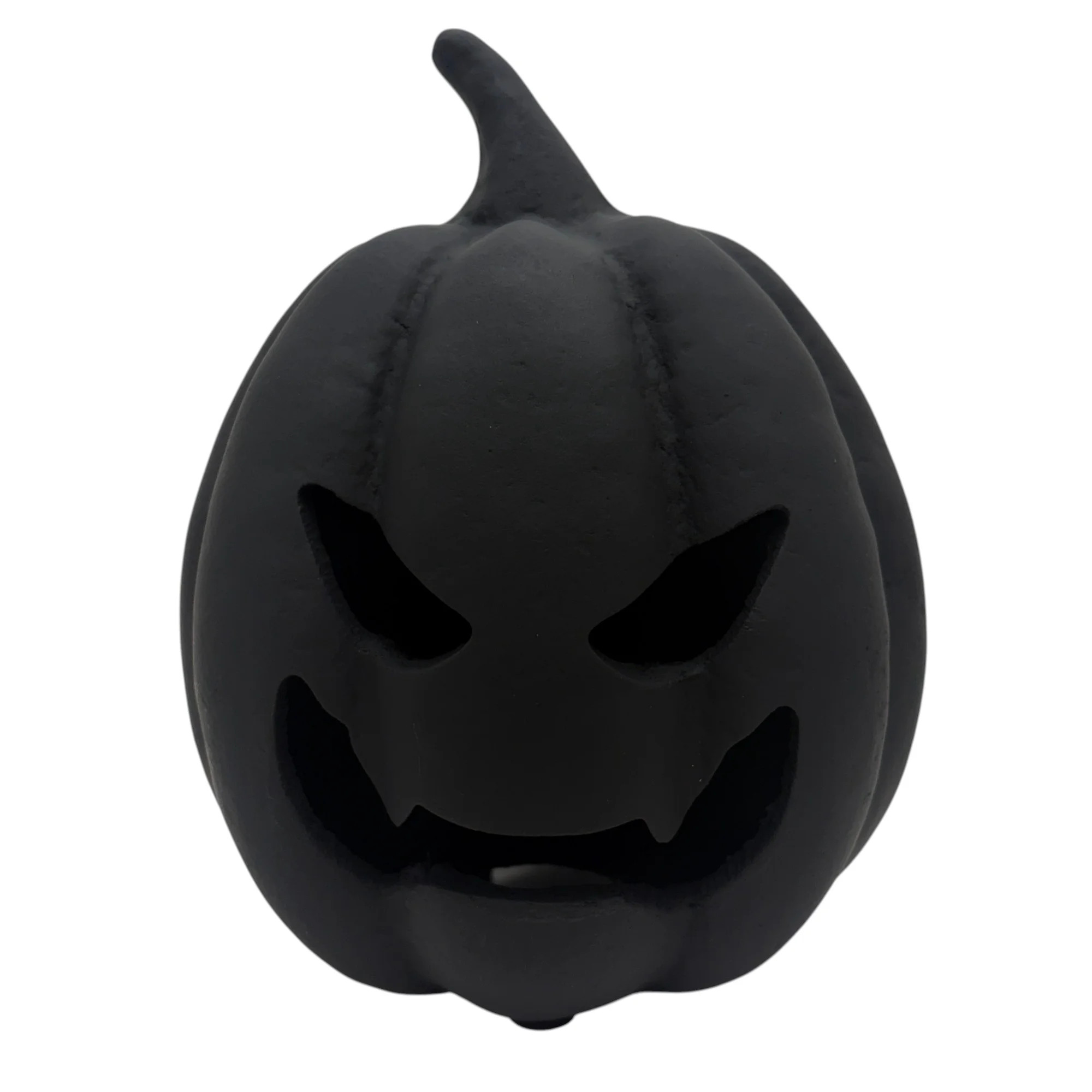 Paper Mache Jack-o'-Lantern Decoration, Black, 8.25", Halloween by Way To Celebrate - Walmart.com | Walmart (US)