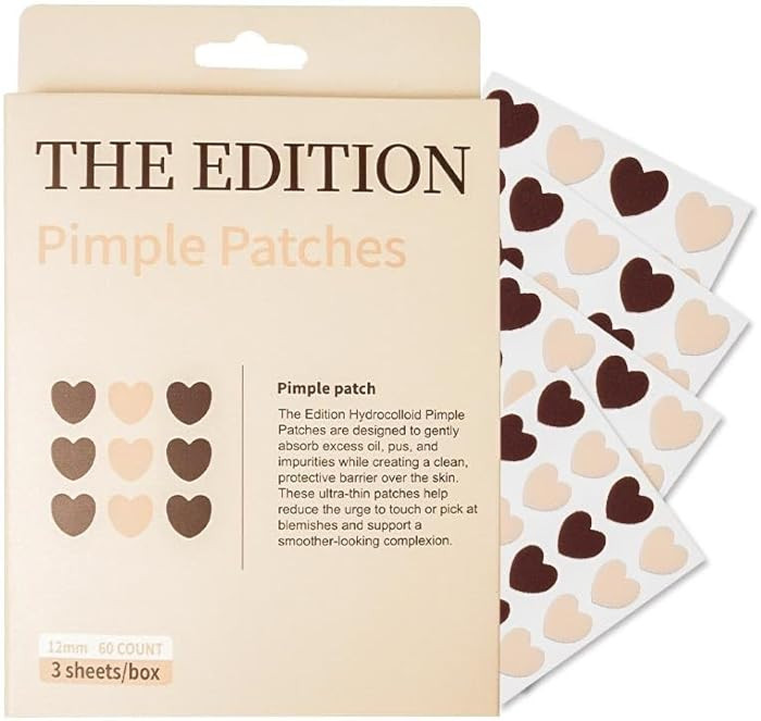 The Edition - Pimple Patches - Heart Shaped Hydrocolloid Pimple Extractor – Cute Acne Spot Trea... | Amazon (US)
