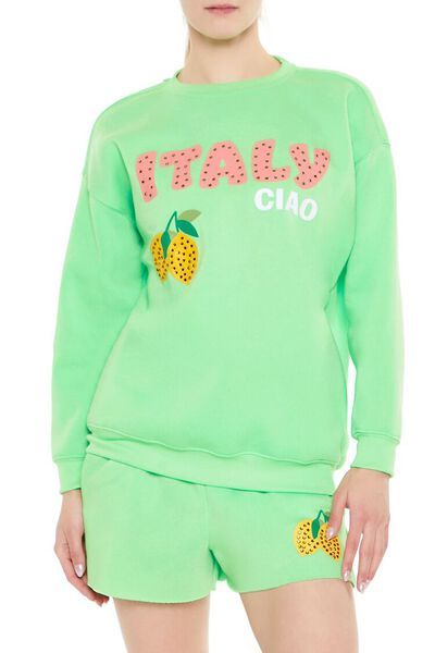 Rhinestone Italy Ciao Pullover | Forever 21