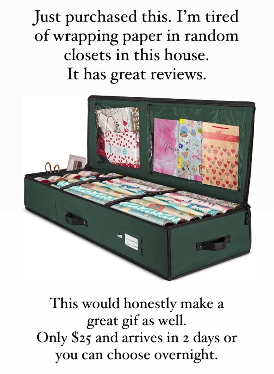 I already know this wrapping paper organizer is about to be the best money ever spent!

#LTKHoliday #LTKSeasonal #LTKGiftGuide
