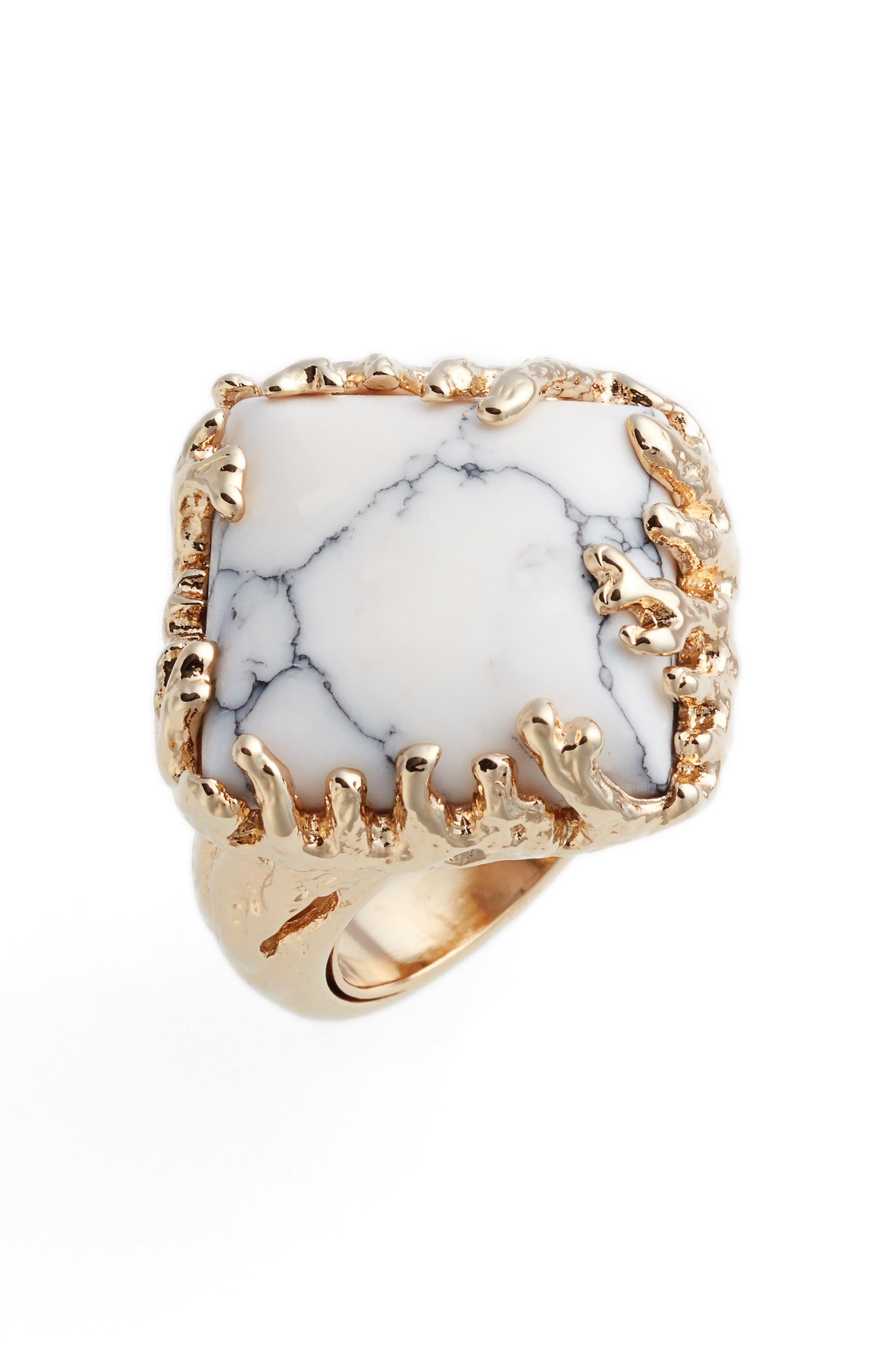 METAL AND STONE Coral Set Ring | Nordstrom