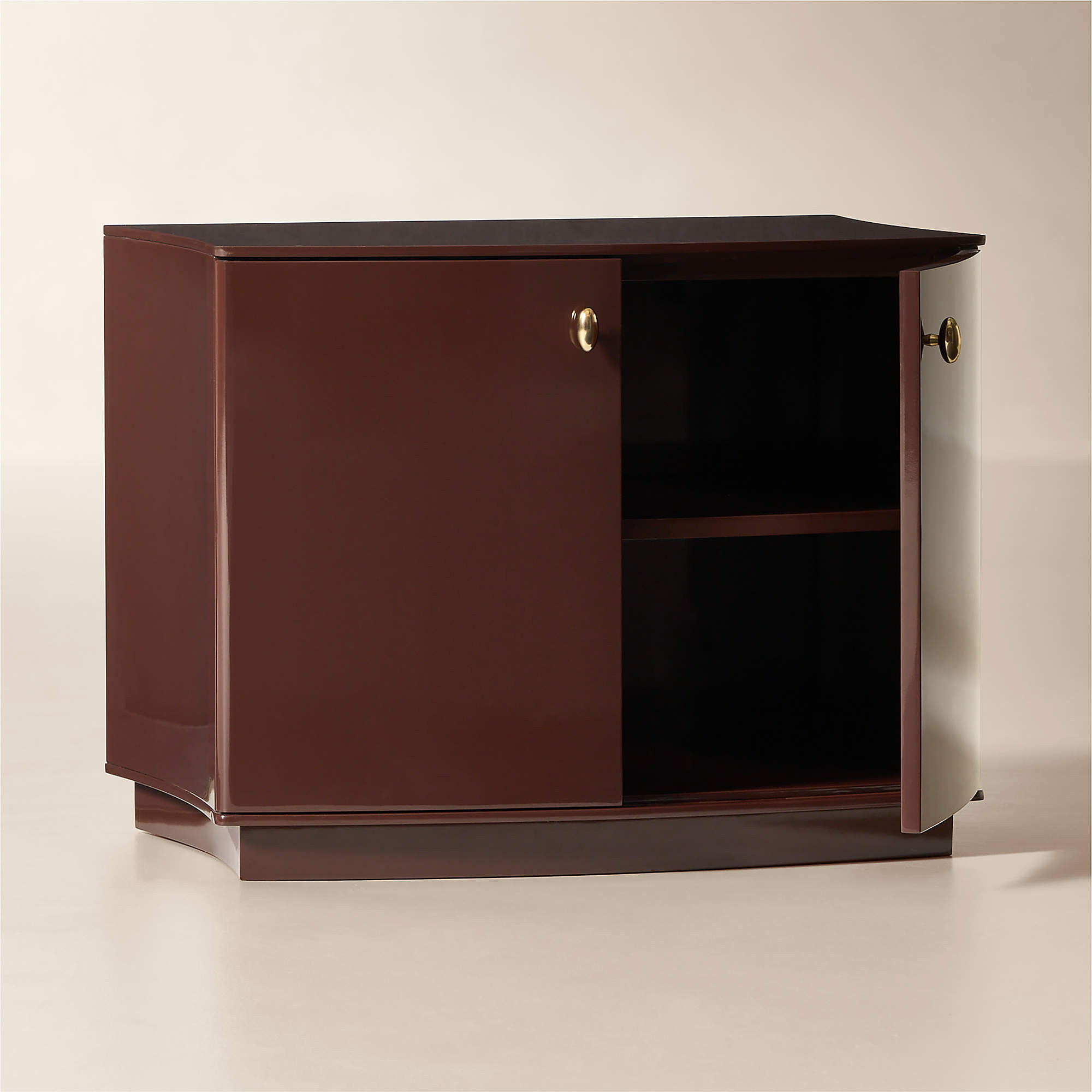 Isobel 28" Burgundy Lacquered Nightstand | CB2 | CB2