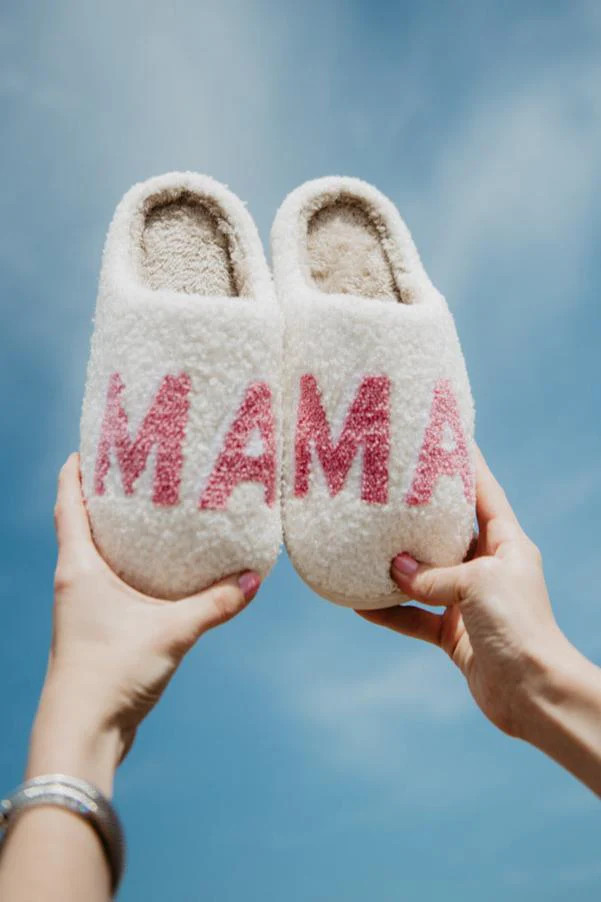 Pink MAMA House Slippers | Katydid.com