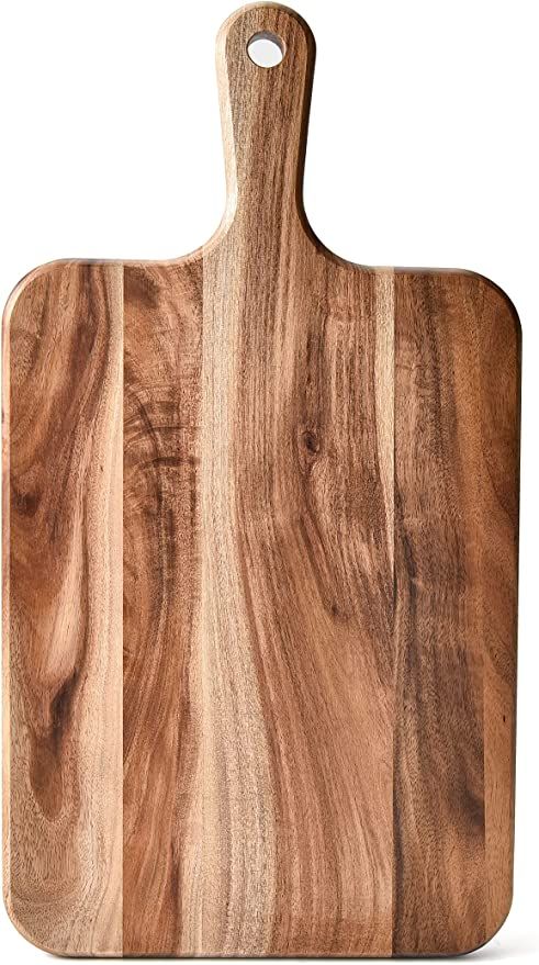 Amazon.com: Acacia Wood Cutting Board - Wooden Kitchen Cutting Board for Meat, Cheese, Bread, Veg... | Amazon (US)