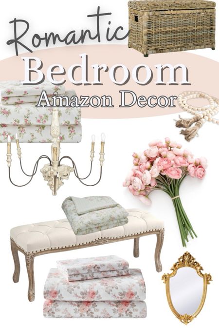 Romantic, Vintage-Inspired Bedroom Decor can find hard to find, but I've rounded up some beautiful hidden gems available on Amazon! Maybe you need a gorgeous chandelier to upgrade your master bedroom or perhaps you just need some new pretty bedding, there's all that and then some in this post! 

 • French Country Decor • Upholstered Tufted Bench • Realistic Faux Flowers •
Carved Wood Chandelier • Shabby Chic Bedding •
Shabby Chic Decor •

#LTKstyletip #LTKhome