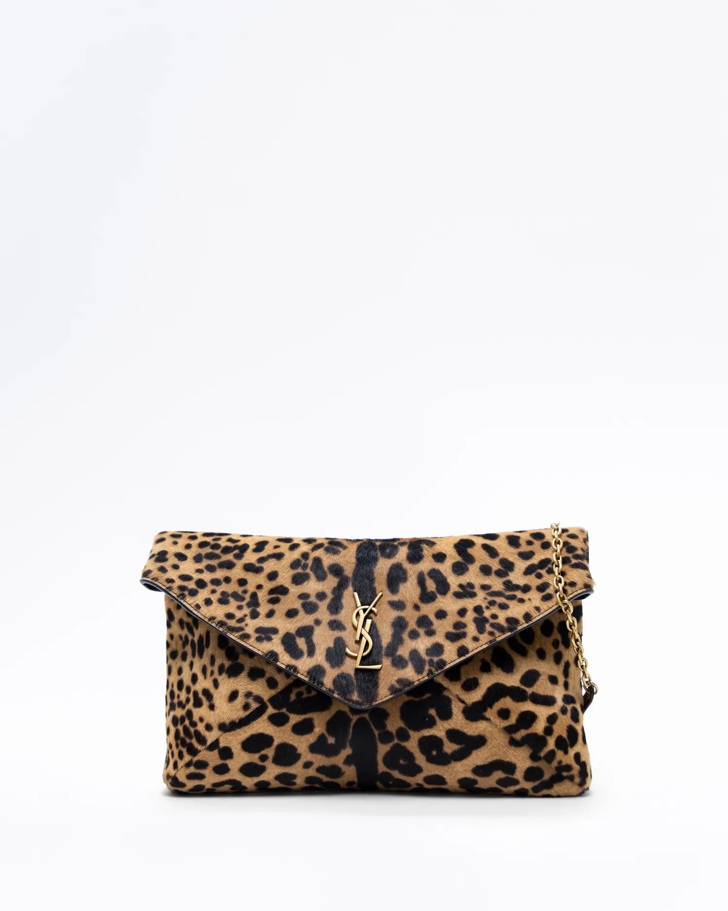 Leopard Cassandre Large Envelope Chain Pouch | Vivrelle