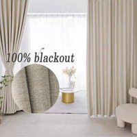 Asazal Linen Blackout Curtains for Living Room Bedroom High Quality Full Shading Decoration Luxury Modern Opaque Window Drapes | AliExpress (US)