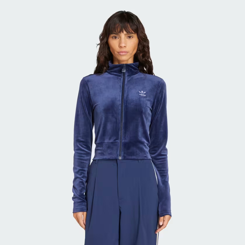 Essentials Velvet Fitted Track Top | adidas (US)