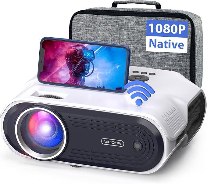 VIDOKA Native 1080P Wifi Projector, 8000L Full HD Video Projector for Home & Outdoor Use, 300" Di... | Amazon (US)