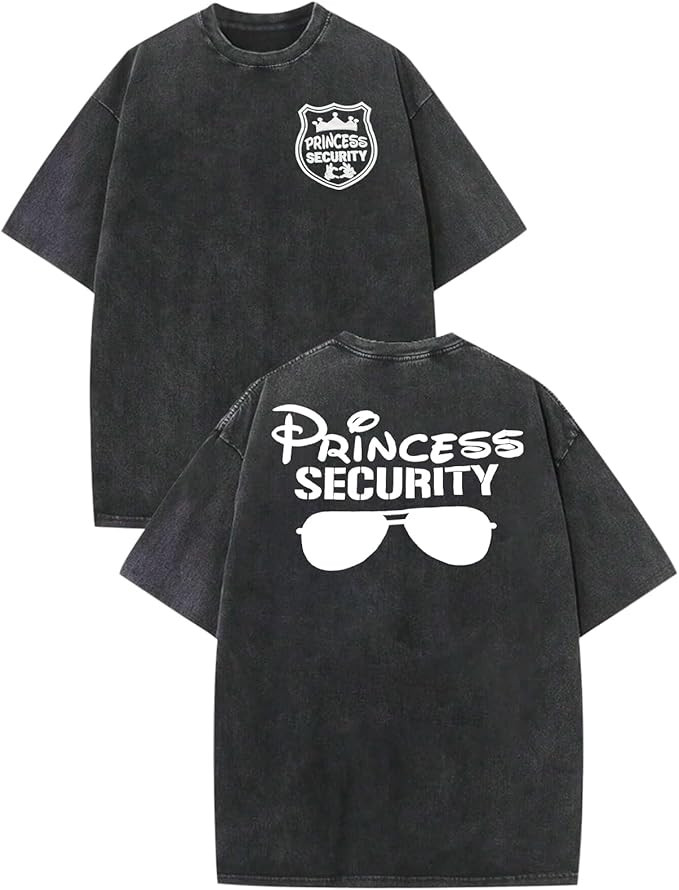 Princess Security Shirt Men Magical T-Shirt Magic Kingdom Tees Dad Family Trip Short Sleeve Tops ... | Amazon (US)