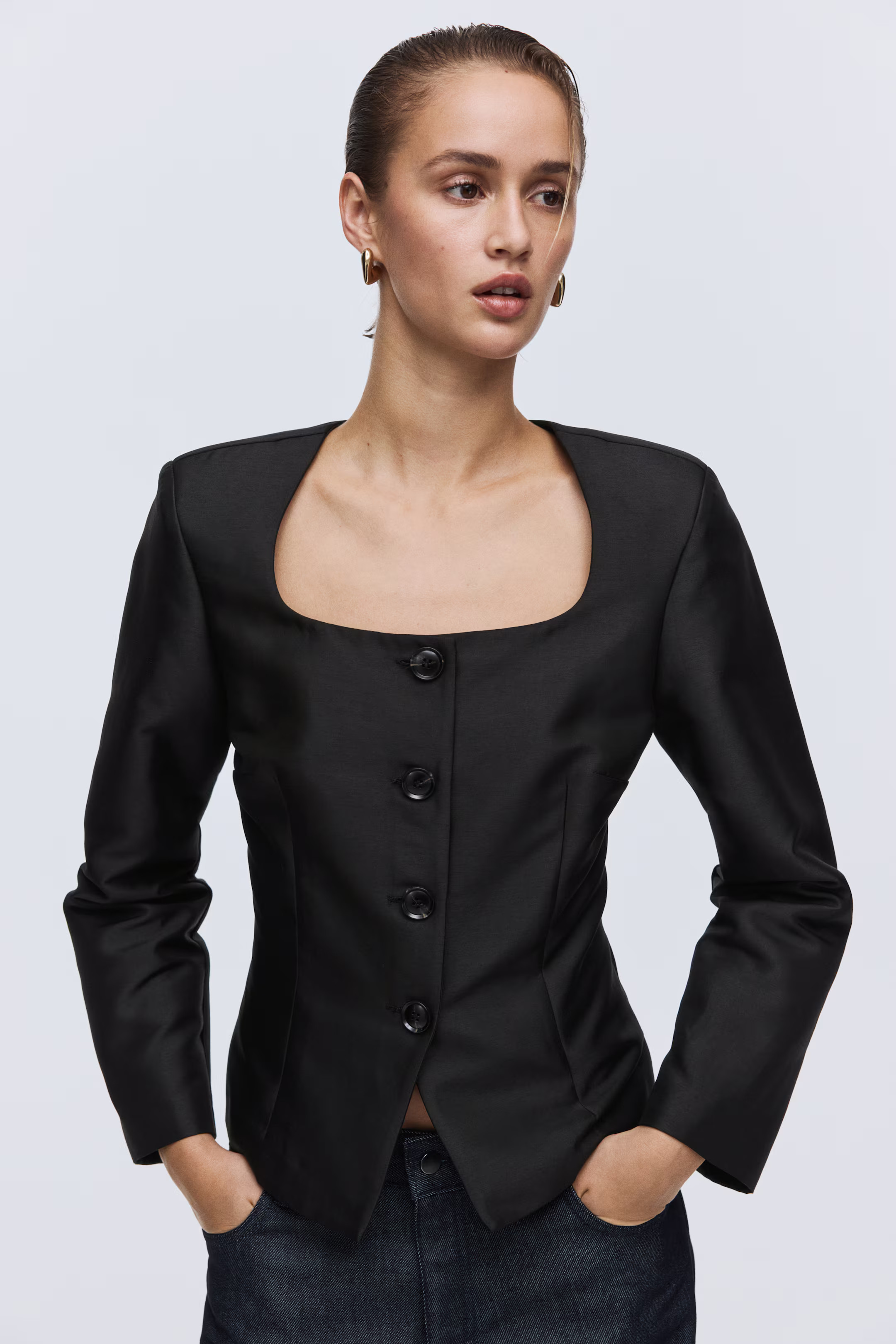 Square-Neck Jacket | H&M (US + CA)