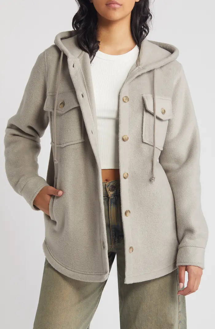 Thread & Supply Hooded Fleece Shacket | Nordstrom | Nordstrom
