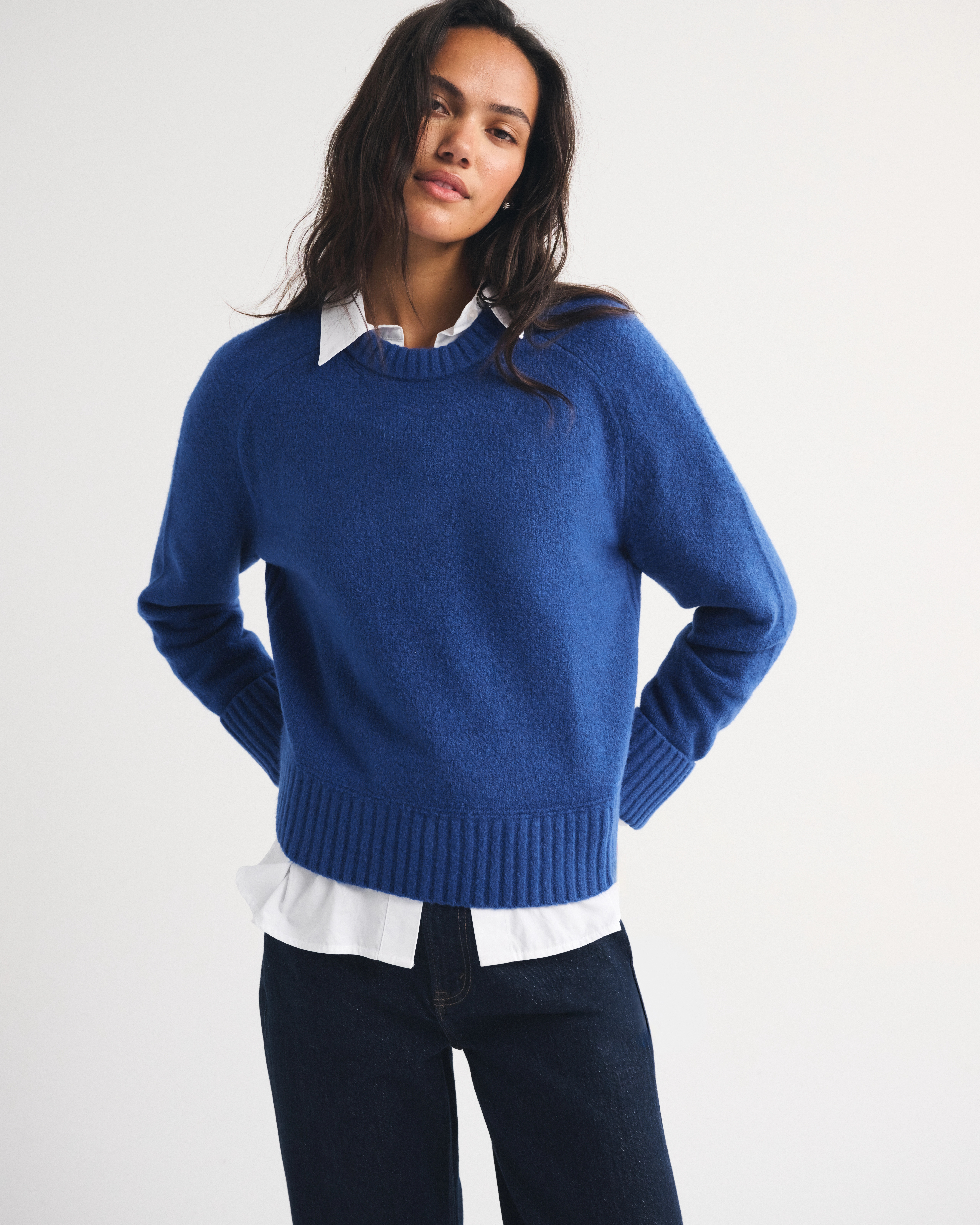 A&F Madeline Crew Sweater | Abercrombie & Fitch (US)