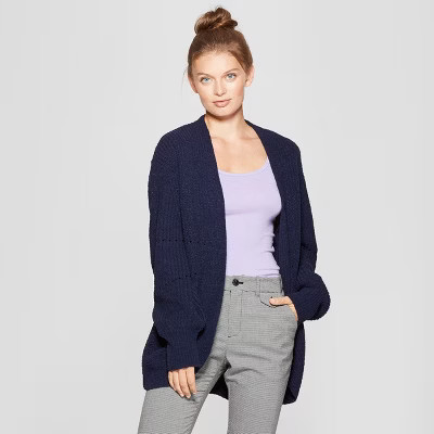 Women's Pointelle Chenille Cocoon Cardigan Sweater - A New Day™ | Target