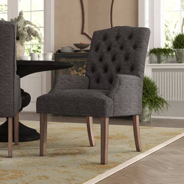 Kosinski Tufted Linen Upholstered Arm Chair | Wayfair North America