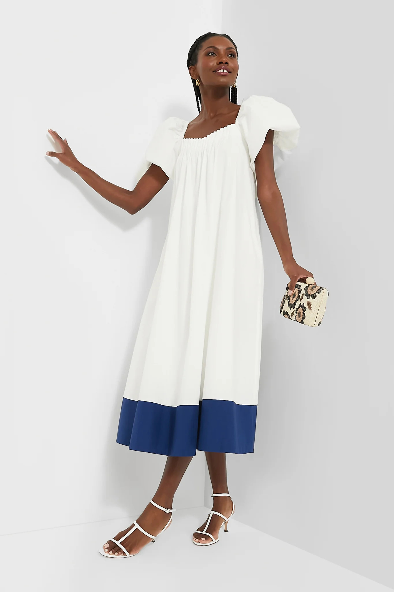 White Navy Kion Dress | Tuckernuck (US)