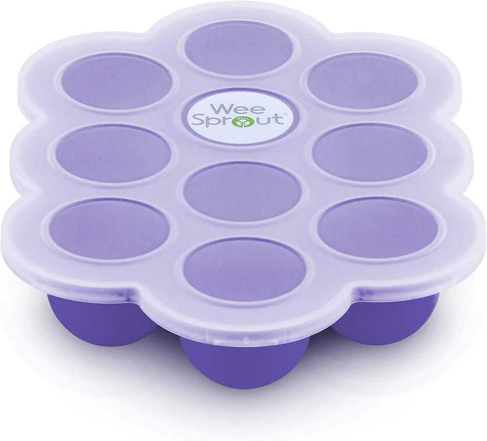 WeeSprout Silicone Baby Food Freezer Tray with Clip-on Lid Perfect Storage Container for Homemade... | Amazon (US)