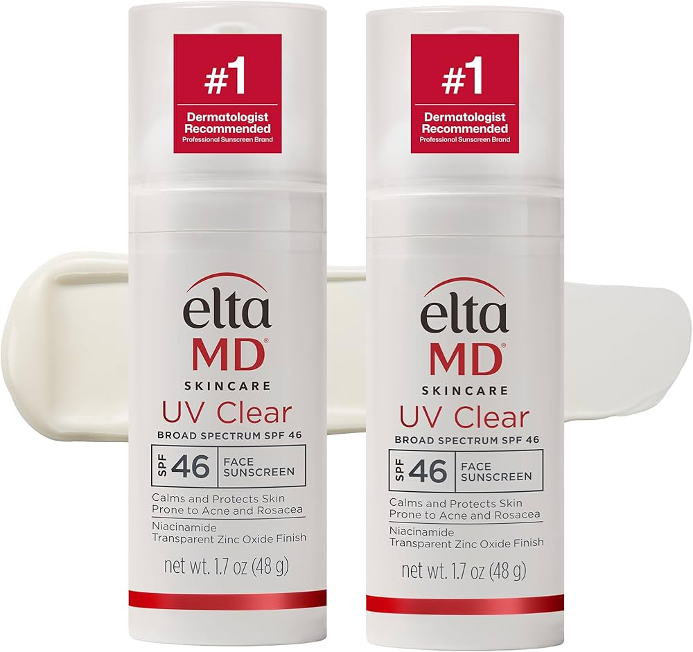 EltaMD UV Clear Face Sunscreen SPF, Oil-Free Sunscreen with Zinc Oxide, Dermatologist Recommended | Amazon (US)