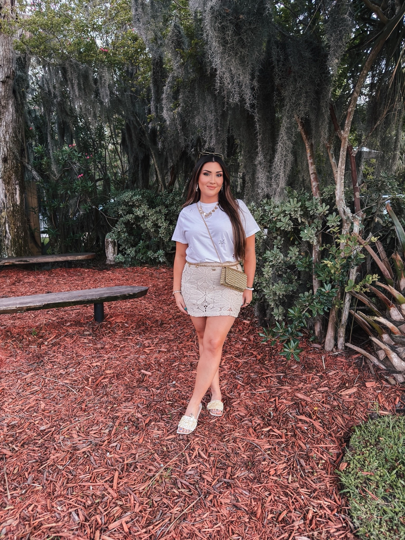 Easy vacation outfit formula: graphic tee + crochet skirt + woven accessories 🙌 Cute, comfy, and perfect for exploring all day.

#LTKootd #LTKSeasonal #LTKTravel