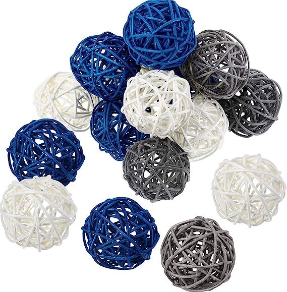 15 Pieces Vase Filler Rattan Balls Decorative for Craft, Party, Wedding Table Decoration, Baby Sh... | Amazon (US)
