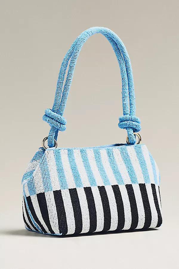 Beaded Knotted Double-Strap Slouchy Shoulder Bag | Anthropologie (US)
