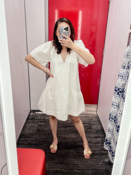 Summer dress, white dress @target wearing size small 

#LTKFindsUnder50 #LTKShoeCrush #LTKOver40