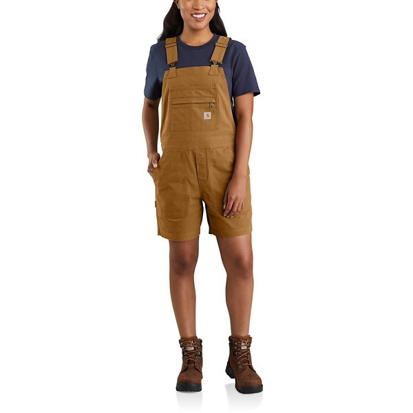 Women's Carhartt Rugged Flex Relaxed Fit Canvas Short Overalls | Scheels