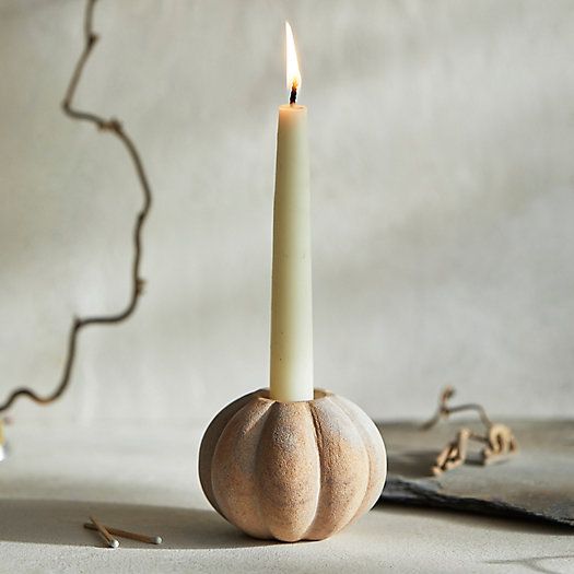 Gourd Marble Taper Candle Holder | Terrain