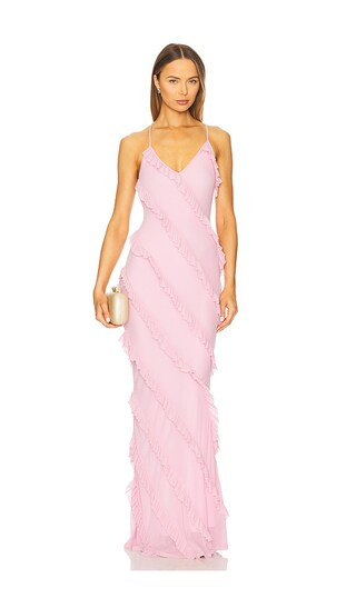 Barlow Maxi Dress in Light Pink | Revolve Clothing (Global)
