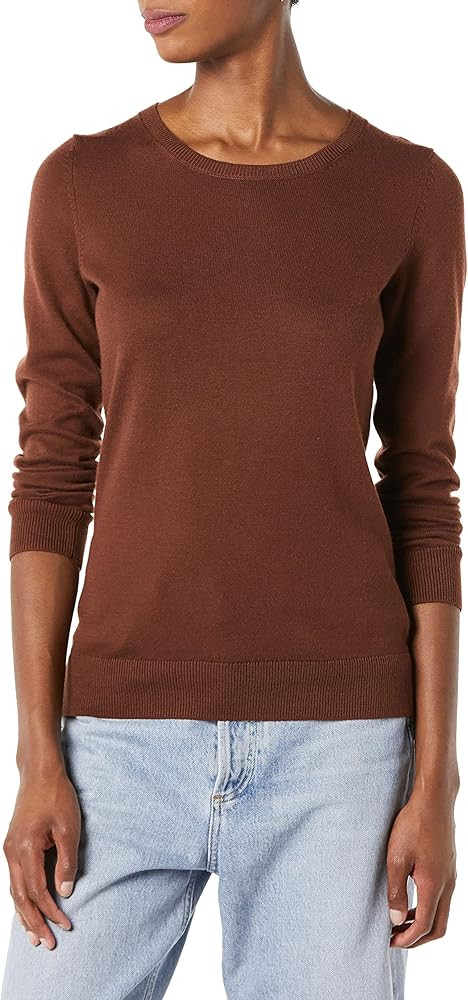 Amazon Essentials Women's Long-Sleeve Lightweight Crewneck Sweater (Available in Plus Size) | Amazon (US)
