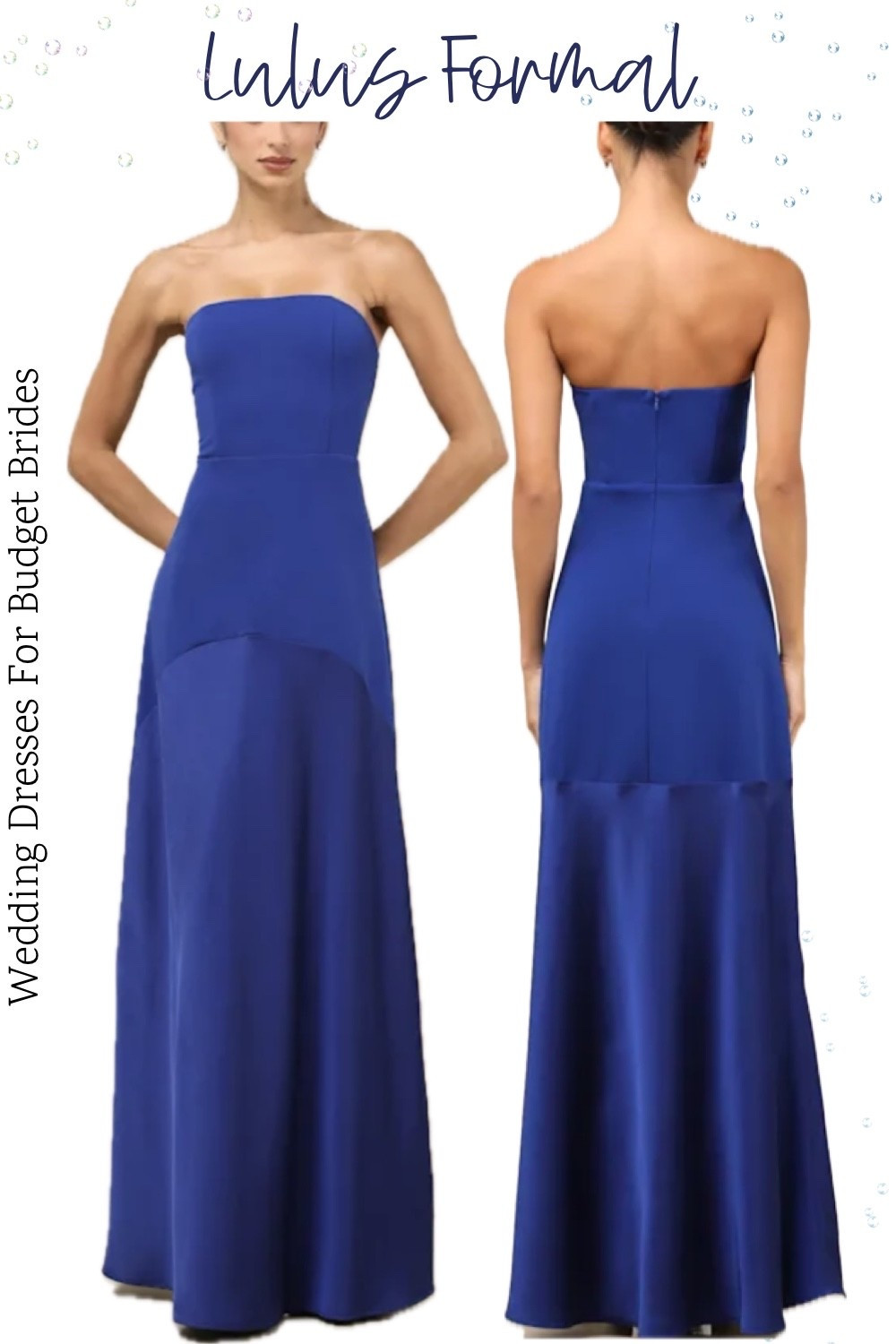 Blue long evening gown at Lulus and under $100.

Special occasion dress, prom dress, wedding guest dress, formal dress, full length dress, bridesmaid dress, bridal party dress, Lulus dress. 

#LTKWedding #LTKSeasonal
