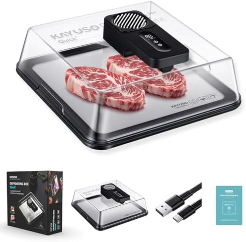 Defrosting Tray for Frozen Meat, USB Rechargeable Meat Defrosting Box with Lid, Aluminum Defrosti... | Amazon (US)