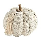 Mud Pie, Cream Braided Rope Pumpkin Sitter, 6 1/4" x 7 1/2" Dia | Amazon (US)