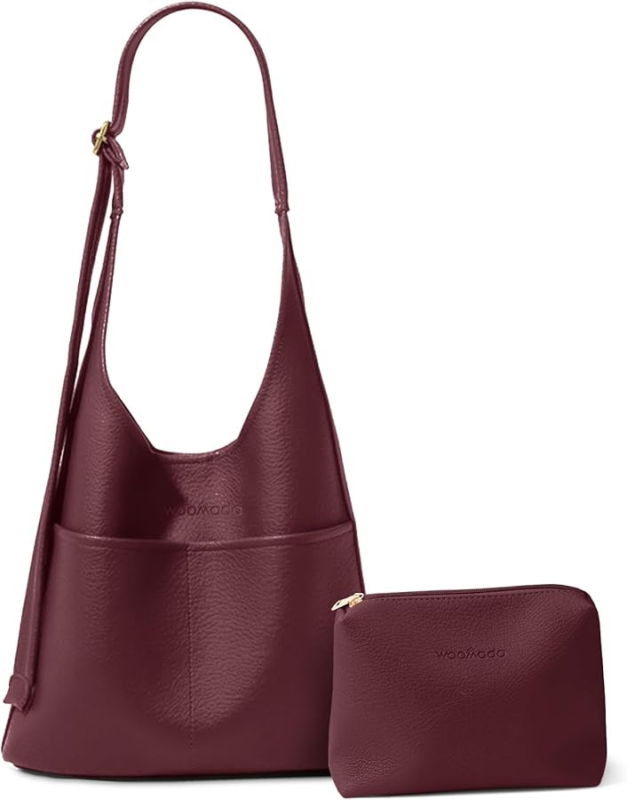 WOOMADA Hobo Bags for Women Ultra Soft Foldable Shoulder Slouchy Handbags with Coin Purse & Adjus... | Amazon (US)